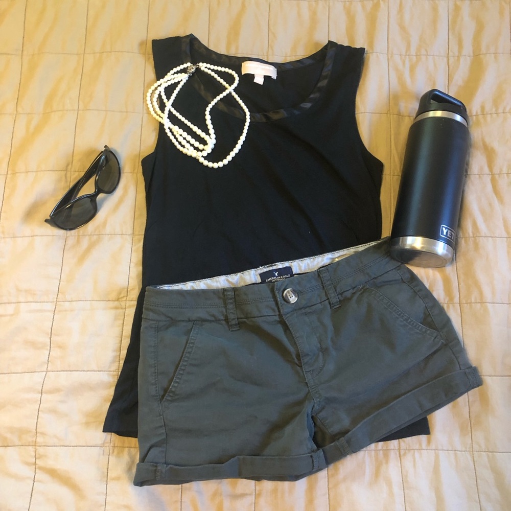 American Eagle stretch midi shorts